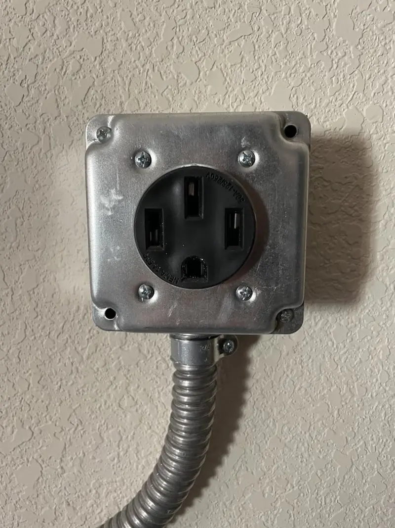 NEMA 14-50 outlet installed for Smart Home Electrical in Ohioville